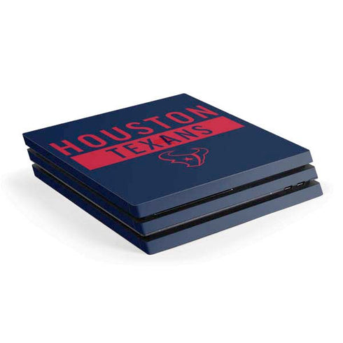NFL Houston Texans Blue Performance Series PS4 Pro Console Skin