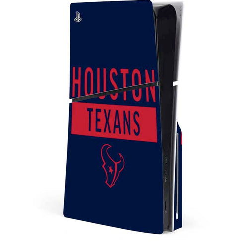 NFL Houston Texans Blue Performance Series PS5 Slim Disk Console Skin