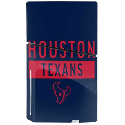 NFL Houston Texans Blue Performance Series PS5 Slim Disk Console Skin