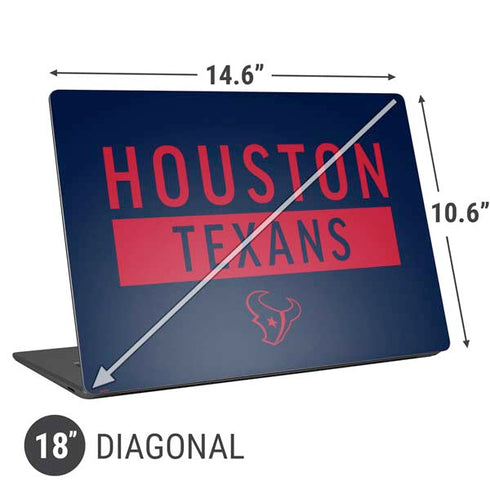 NFL Houston Texans Blue Performance Series Universal Laptop 18in (14.6 x 10.6in) Skin