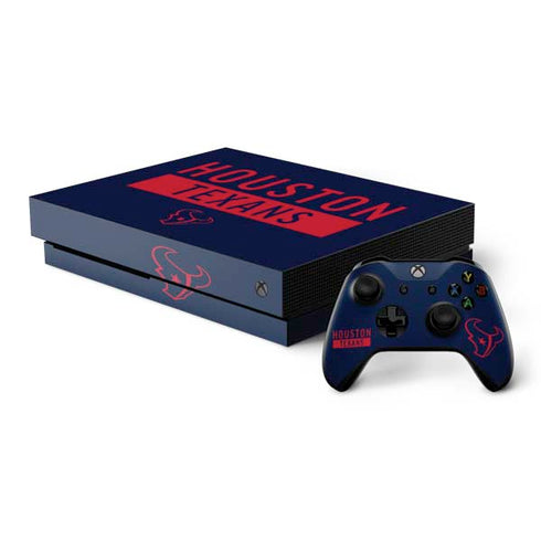 NFL Houston Texans Blue Performance Series Xbox One X Bundle Skin