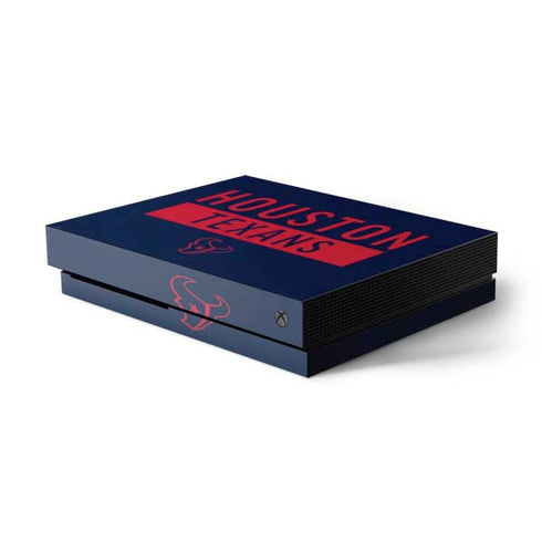 NFL Houston Texans Blue Performance Series Xbox One X Console Skin