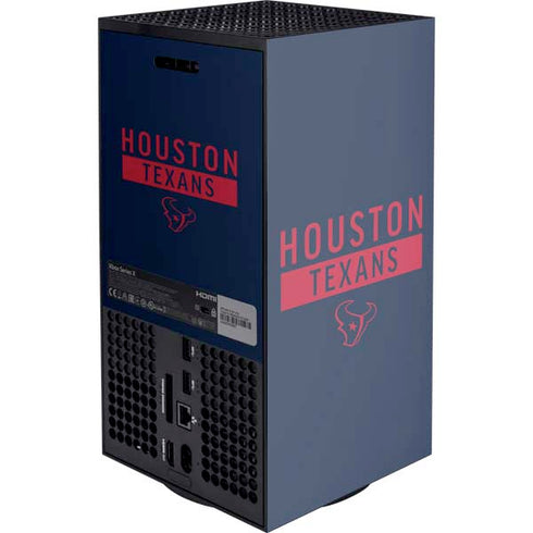 NFL Houston Texans Blue Performance Series Xbox Series X Console Skin