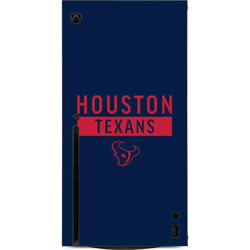 NFL Houston Texans Blue Performance Series Xbox Series X Console Skin