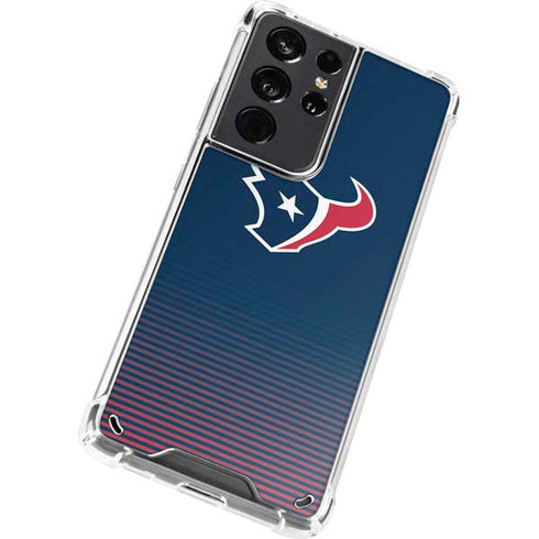 NFL Houston Texans Breakaway Galaxy S21 Ultra 5G Clear Case