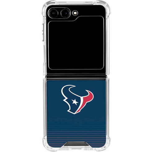 NFL Houston Texans Breakaway Galaxy Z Flip5 5G Clear Case