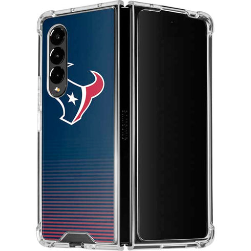 NFL Houston Texans Breakaway Galaxy Z Fold4 5G Clear Case