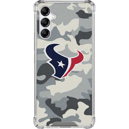 NFL Houston Texans Camo Galaxy A14 5G Clear Case