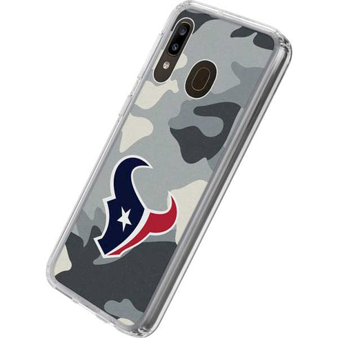 NFL Houston Texans Camo Galaxy A20 Clear Case