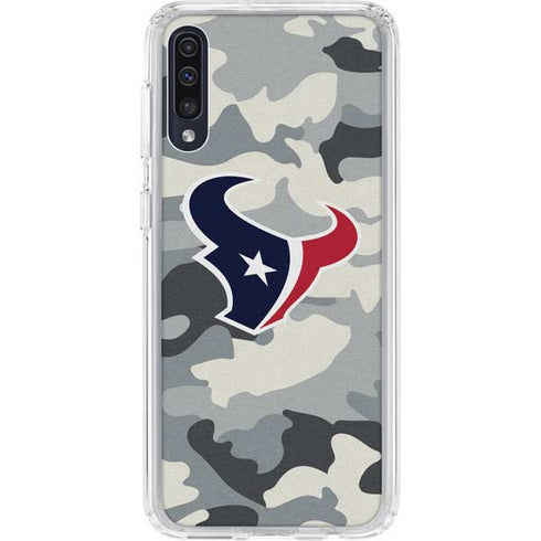 NFL Houston Texans Camo Galaxy A50 Clear Case
