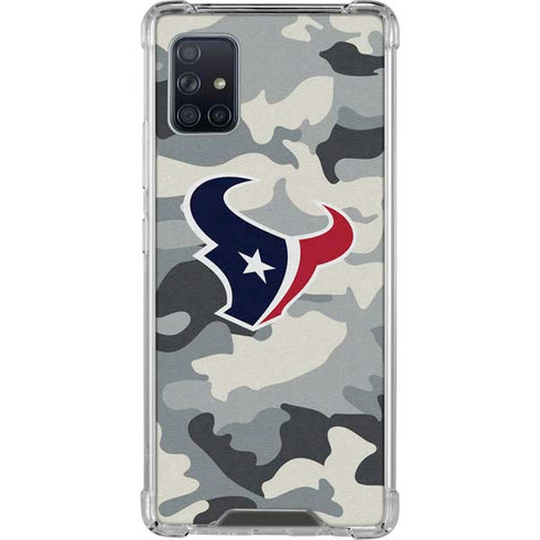 NFL Houston Texans Camo Galaxy A51 5G Clear Case