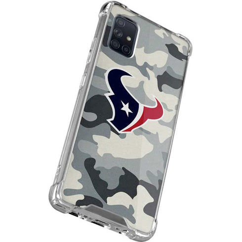 NFL Houston Texans Camo Galaxy A51 5G Clear Case