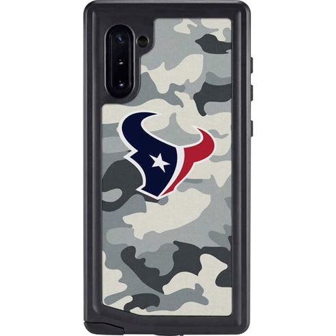 NFL Houston Texans Camo Galaxy Note 10 Waterproof Case