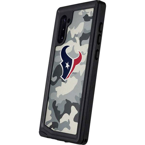 NFL Houston Texans Camo Galaxy Note 10 Waterproof Case