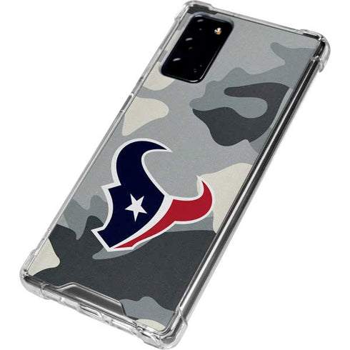 NFL Houston Texans Camo Galaxy Note20 5G Clear Case