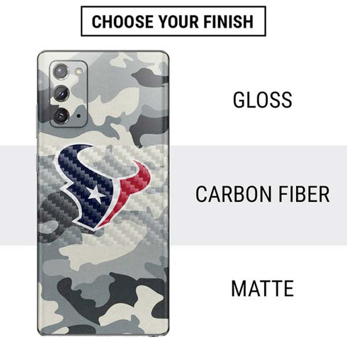 NFL Houston Texans Camo Galaxy Note20 5G Skin