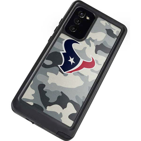 NFL Houston Texans Camo Galaxy Note20 5G Waterproof Case