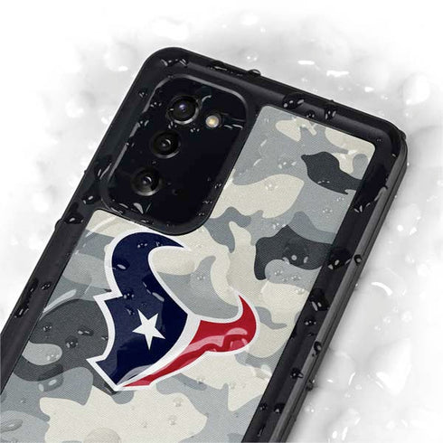 NFL Houston Texans Camo Galaxy Note20 5G Waterproof Case