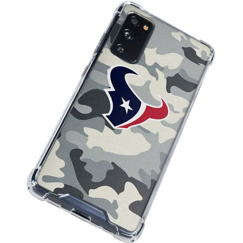 NFL Houston Texans Camo Galaxy S20 FE Clear Case