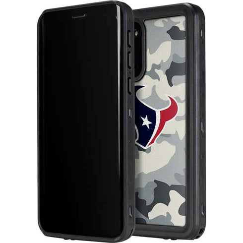 NFL Houston Texans Camo Galaxy S20 Plus Waterproof Case