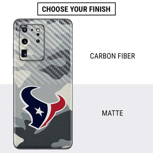 NFL Houston Texans Camo Galaxy S20 Ultra 5G Skin
