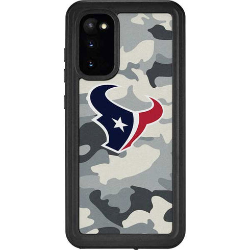 NFL Houston Texans Camo Galaxy S20 Waterproof Case