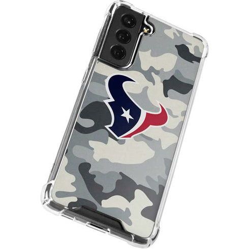 NFL Houston Texans Camo Galaxy S21 FE Clear Case