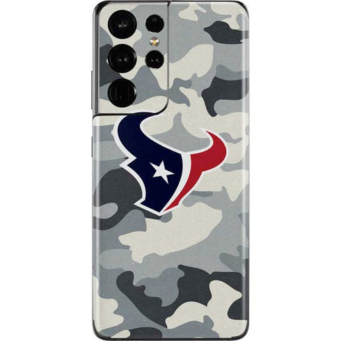 NFL Houston Texans Camo Galaxy S21 Ultra 5G Skin