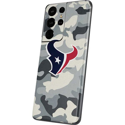 NFL Houston Texans Camo Galaxy S21 Ultra 5G Skin