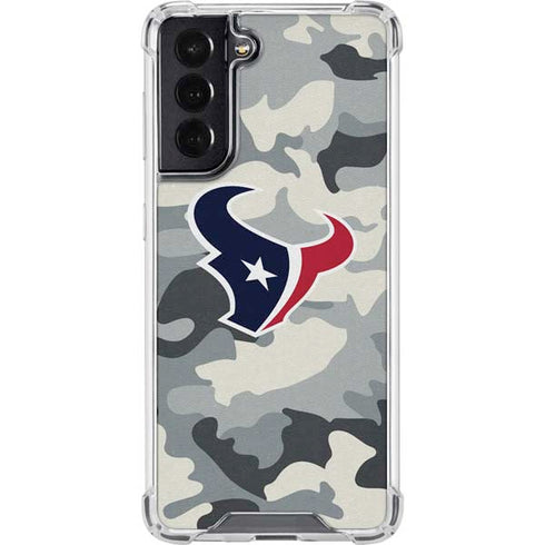 NFL Houston Texans Camo Galaxy S22 Clear Case