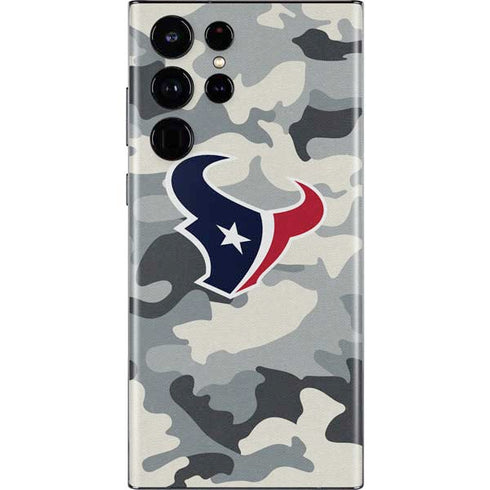 NFL Houston Texans Camo Galaxy S22 Ultra Skin