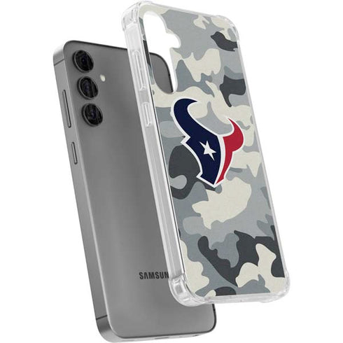 NFL Houston Texans Camo Galaxy S24 Plus Clear Case
