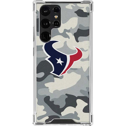 NFL Houston Texans Camo Galaxy S24 Ultra Clear Case