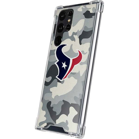 NFL Houston Texans Camo Galaxy S24 Ultra Clear Case