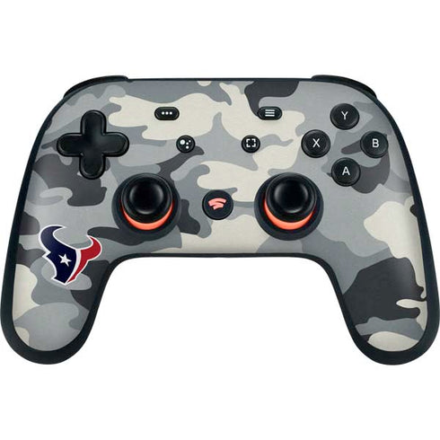 NFL Houston Texans Camo Google Stadia Controller Skin