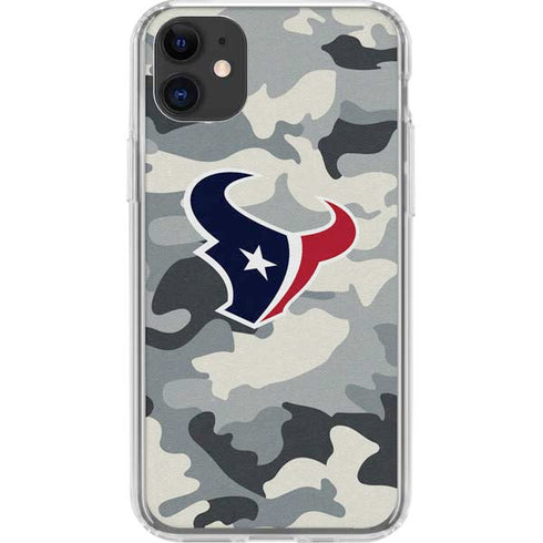 NFL Houston Texans Camo iPhone 11 Clear Case