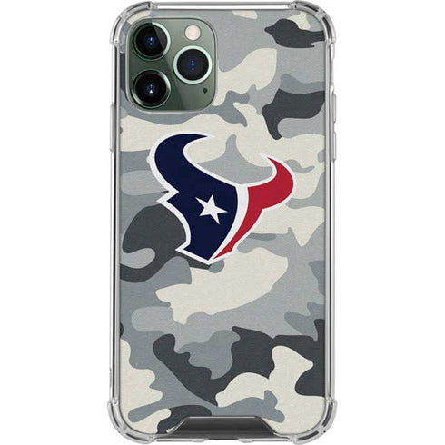 NFL Houston Texans Camo iPhone 11 Pro Max Clear Case