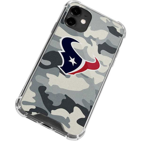 NFL Houston Texans Camo iPhone 12 Mini Clear Case