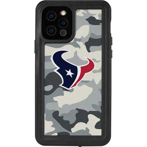 NFL Houston Texans Camo iPhone 12 Pro Waterproof Case