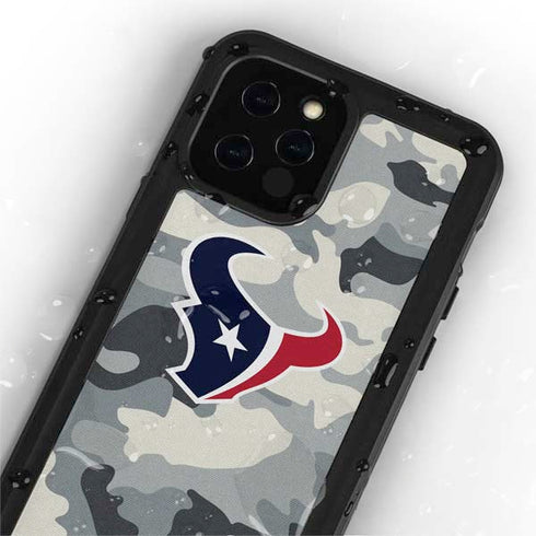 NFL Houston Texans Camo iPhone 12 Pro Waterproof Case