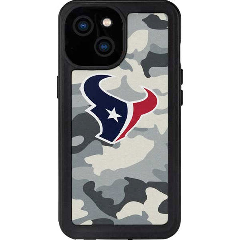 NFL Houston Texans Camo iPhone 13 Mini Waterproof Case