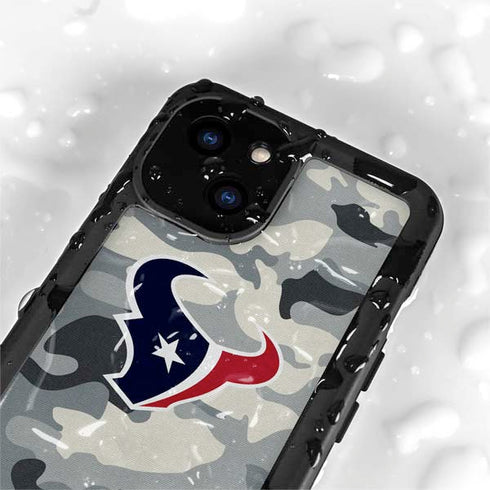 NFL Houston Texans Camo iPhone 13 Mini Waterproof Case