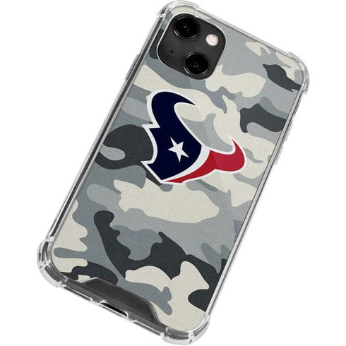 NFL Houston Texans Camo iPhone 14 Clear Case