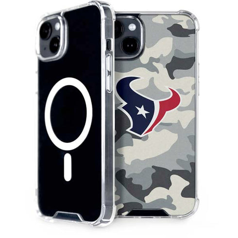 NFL Houston Texans Camo iPhone 15 MagSafe Case