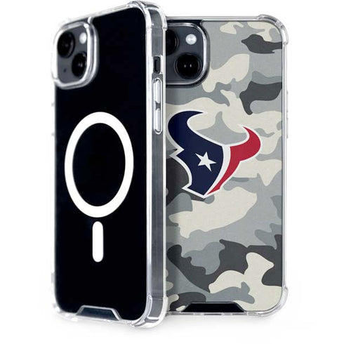 NFL Houston Texans Camo iPhone 15 Plus MagSafe Case