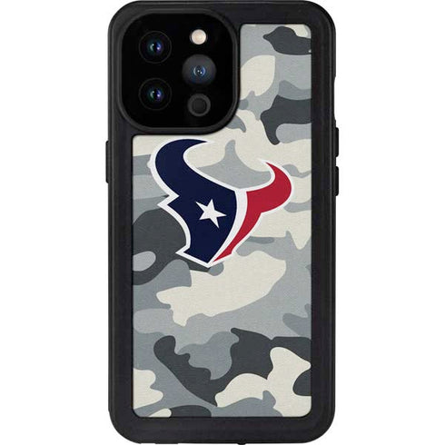 NFL Houston Texans Camo iPhone 14 Pro Max Waterproof Case