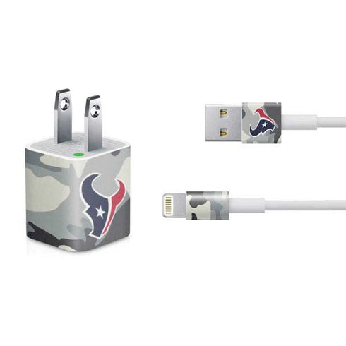 NFL Houston Texans Camo iPhone Charger (5W USB) Skin
