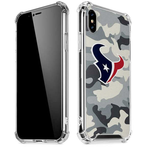 NFL Houston Texans Camo iPhone X/XS Clear Case