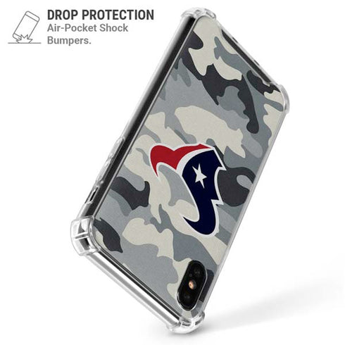 NFL Houston Texans Camo iPhone X/XS Clear Case