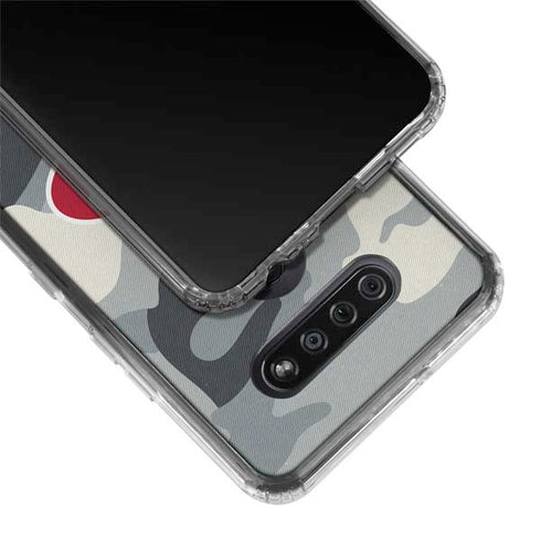 NFL Houston Texans Camo LG K51/Q51 Clear Case